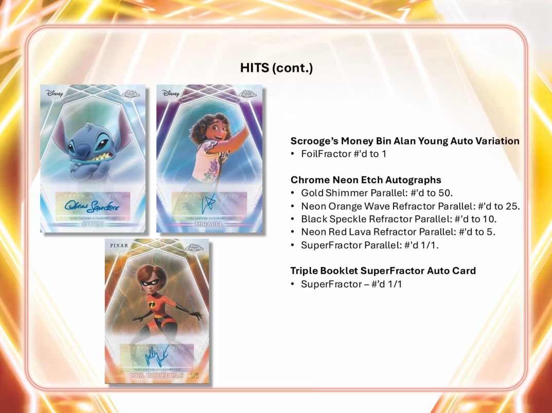 2026 Topps Cartes Disney Neon Blaster Box