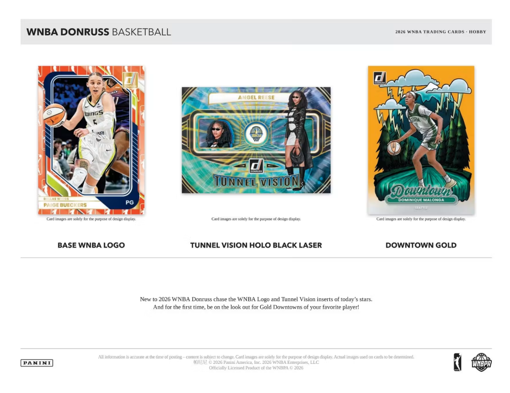 2026 Panini Donruss WNBA Cartes Basketball Hobby Box