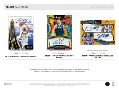 2024-25 Panini Select Cartes Basketball NBA Hobby Box
