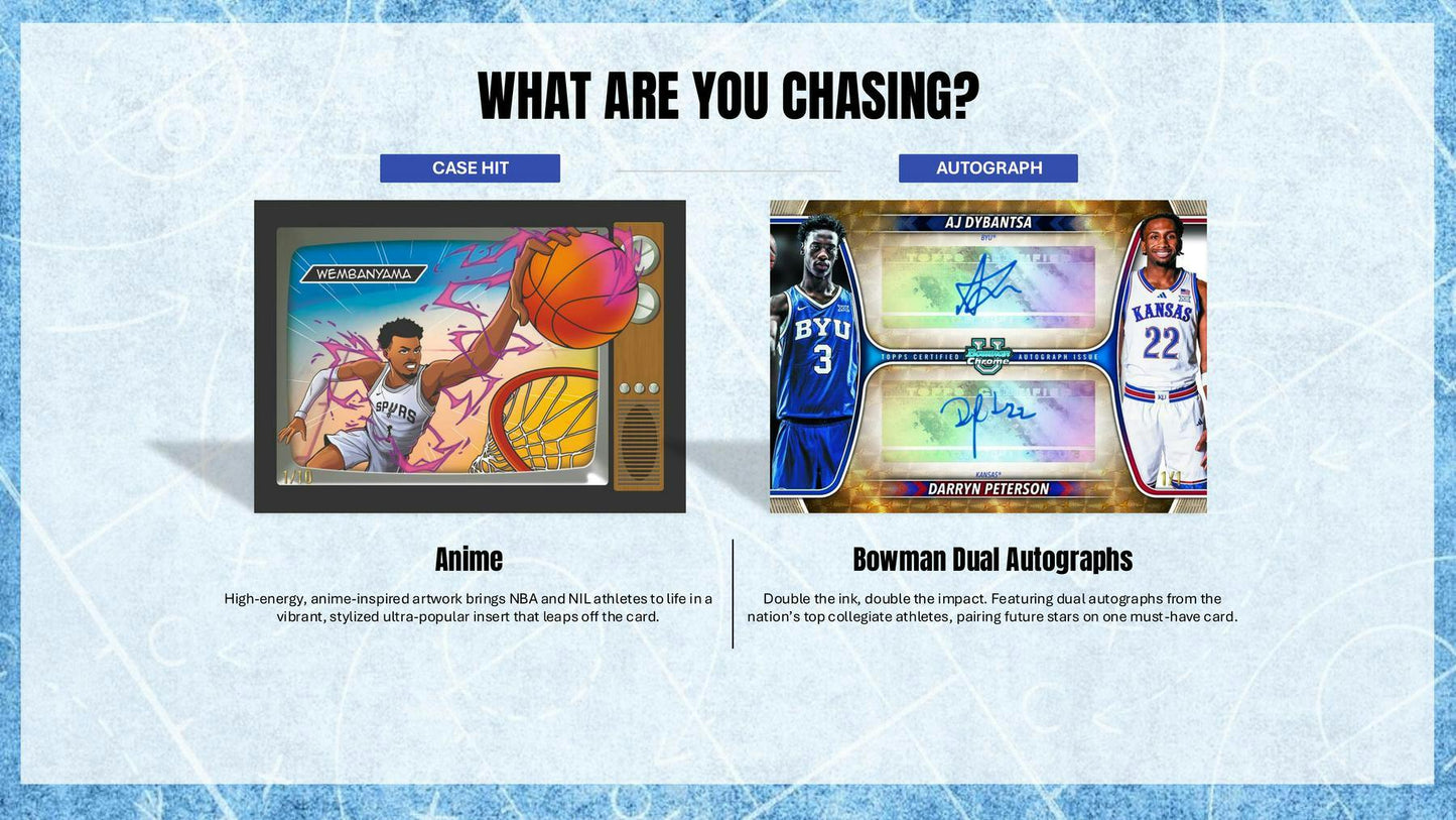 2025-26 Topps Bowman Cartes Basketball NBA Blaster Box ** PRECOMMANDE **