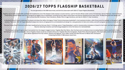 2026-27 Topps Flagship Cartes Basketball NBA Méga Box ** PRECOMMANDE **