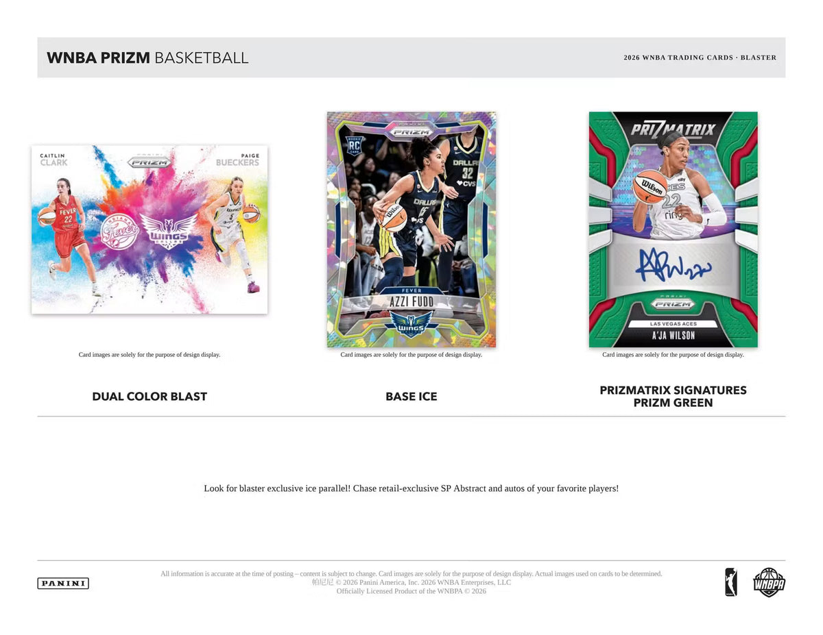 2026 Panini Prizm WNBA Cartes Basketball Blaster Box