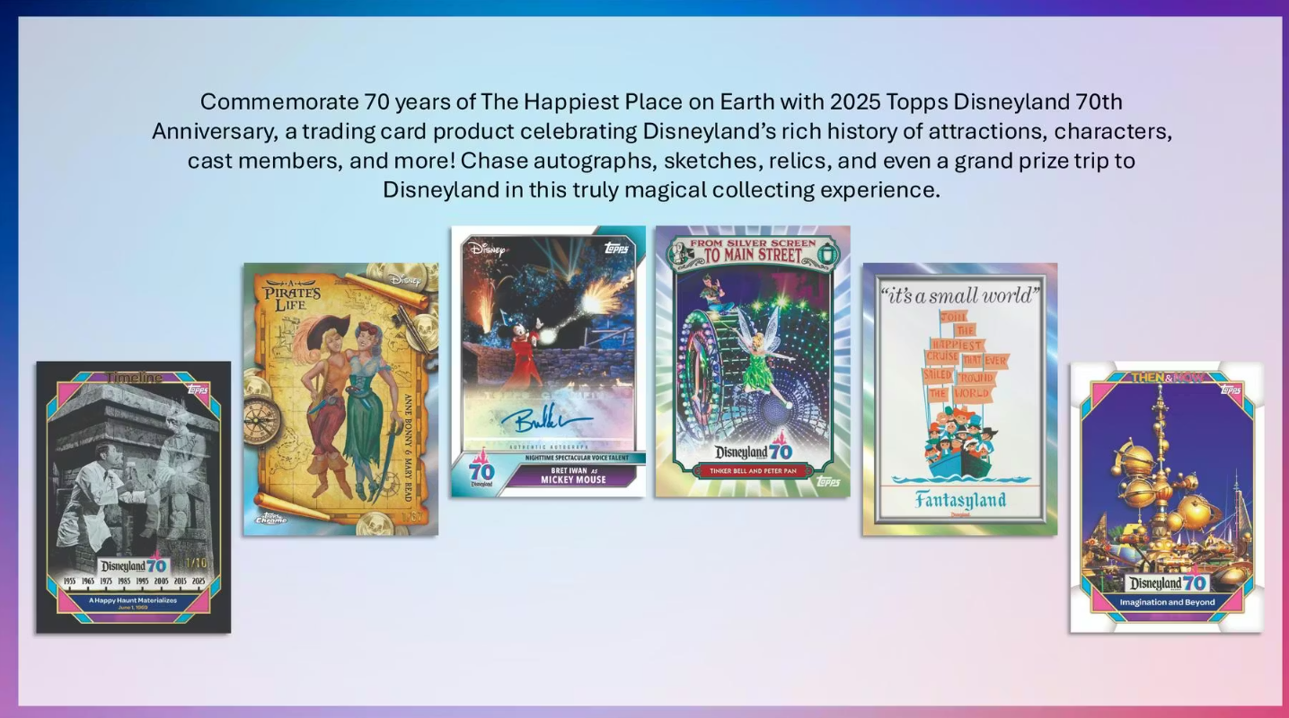 2025 Topps Cartes Disneyland 70th Anniversary Blaster Box
