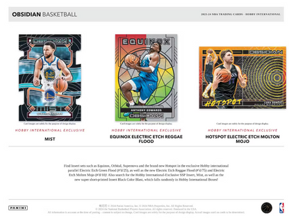 2023/24 Panini Obsidian Cartes Basketball International Hobby Box