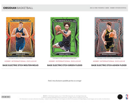 2023/24 Panini Obsidian Cartes Basketball International Hobby Box