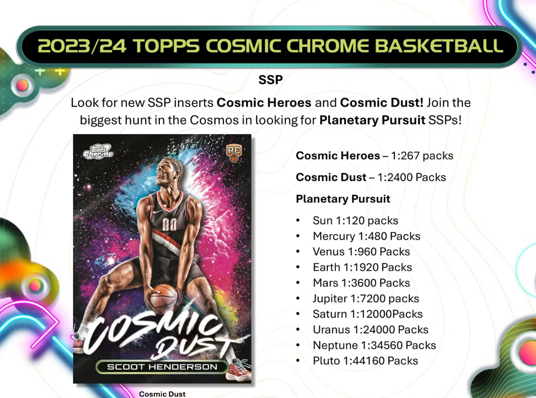 2023/24 Topps Cosmic Chrome Basketball Hobby Box 