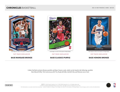 2021-22 Panini Chronicles Cartes Basketball NBABlaster Box (Pink Parallels!) Panini