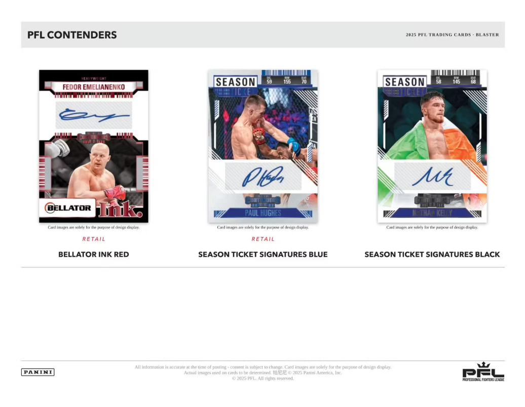 2025 Panini Contenders Professional Fighters League PFL Blaster Box Topps