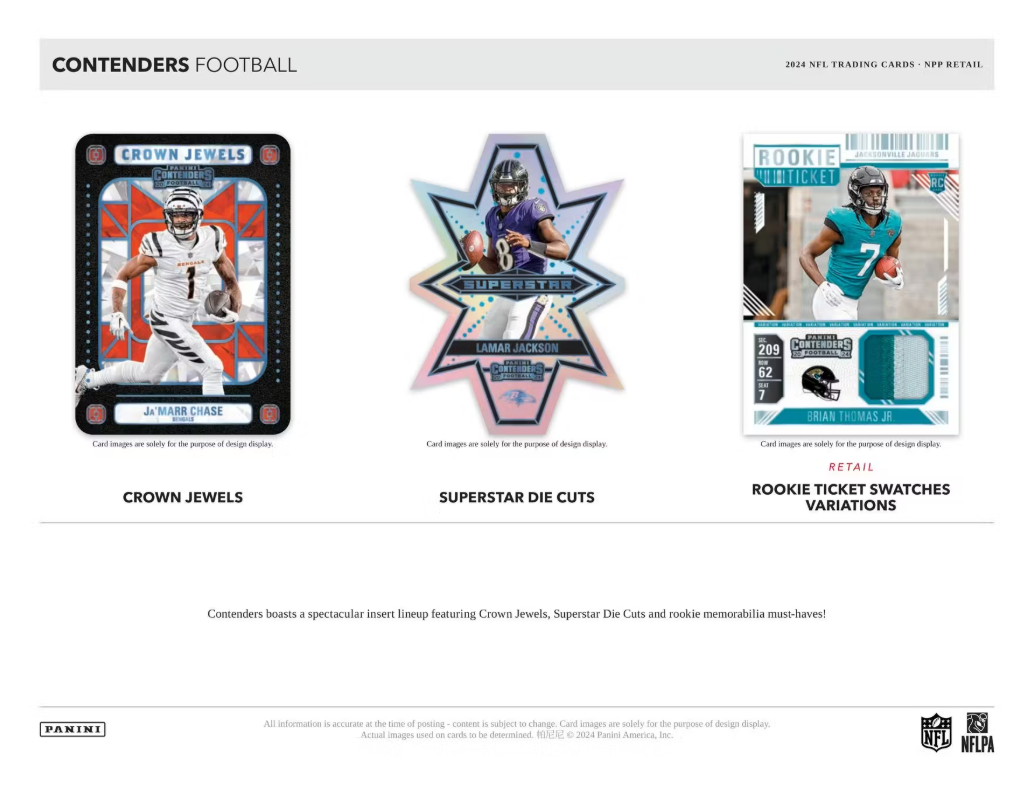 2024 Panini Contenders Cartes Football NFL Blaster Box Panini