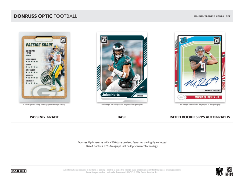 2024 Panini Donruss Optic Cartes Football US NFL Blaster Box Panini
