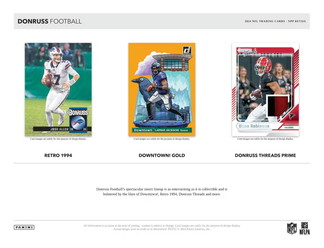2024 Panini DONRUSS Cartes Football NFL Fat Pack Panini