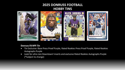 2025 Panini Donruss Cartes Football NFL Holiday Tin