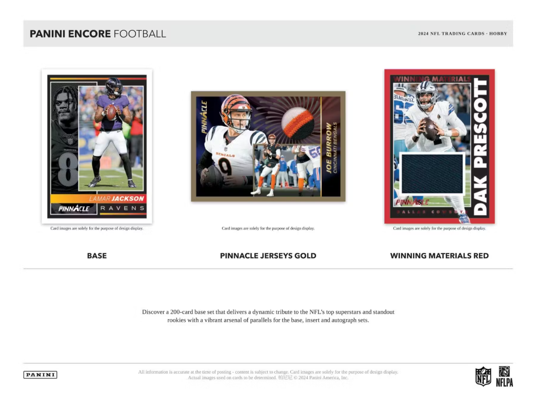 2024 Panini Encore Cartes Football NFL Hobby Box Panini