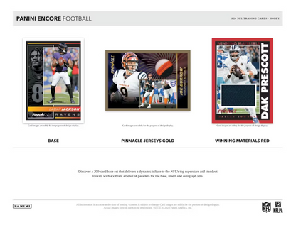 2024 Panini Encore Cartes Football NFL Hobby Box Panini