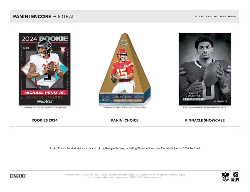2024 Panini Encore Cartes Football NFL Hobby Box Panini