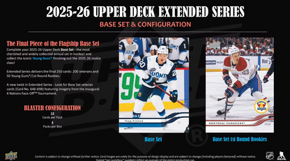 2025-26 Upper Deck Extended Series Cartes Hockey NHL Blaster Box