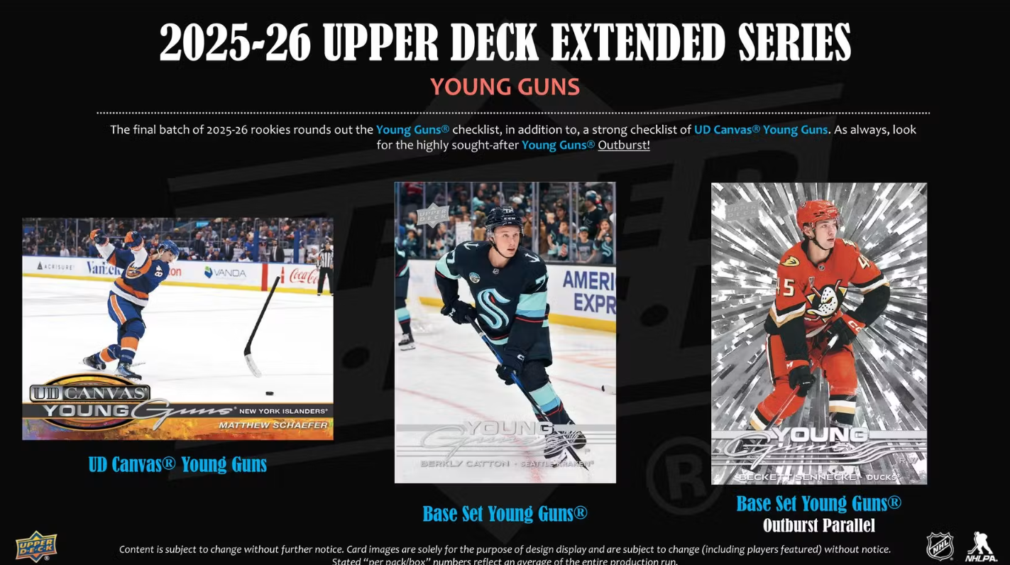 2025-26 Upper Deck Extended Series Cartes Hockey NHL Blaster Box