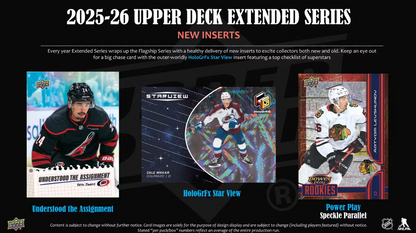 2025-26 Upper Deck Extended Series Cartes Hockey NHL Blaster Box