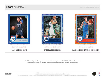 2022-23 Panini HOOPS Cartes Basketball NBA Fat Pack