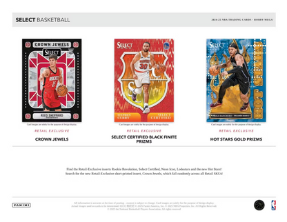2024-25 Panini Select Cartes Basketball NBA Hobby Méga Box Panini