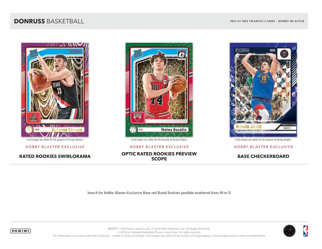 2024-25 Panini Donruss Cartes Basketball NBA 6-Pack Hobby Blaster Box Panini