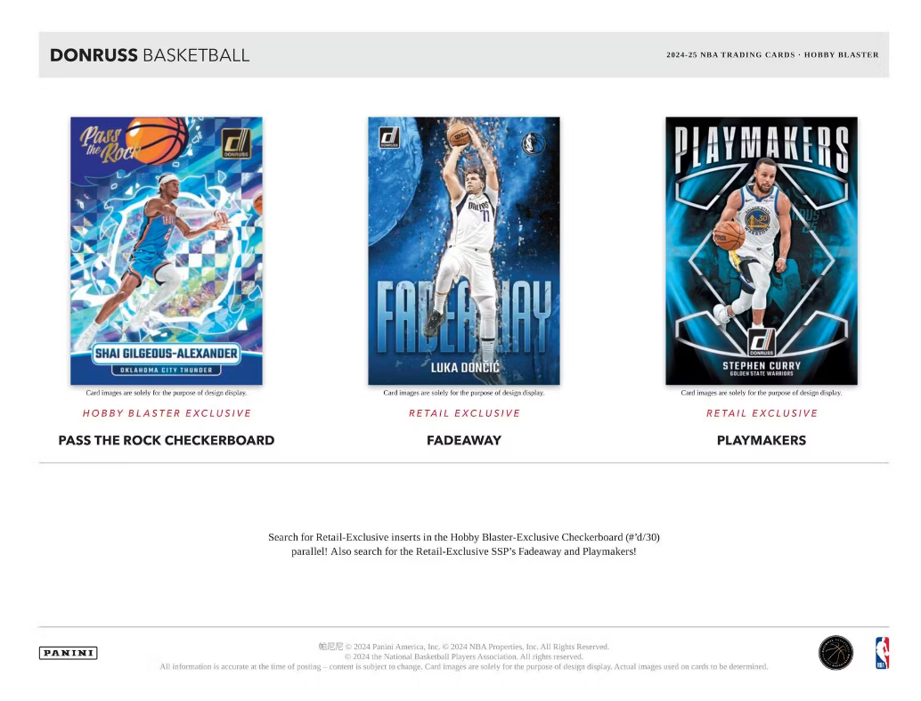 2024-25 Panini Donruss Cartes Basketball NBA 6-Pack Hobby Blaster Box Panini