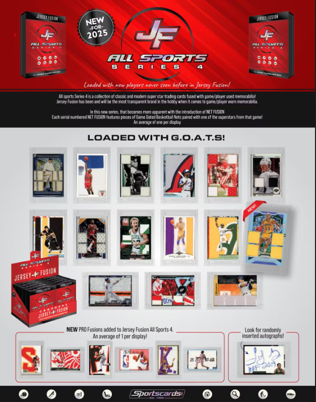 2025 Jersey Fusion All Sports Series 4 Hobby Pack JERSEY FUSION