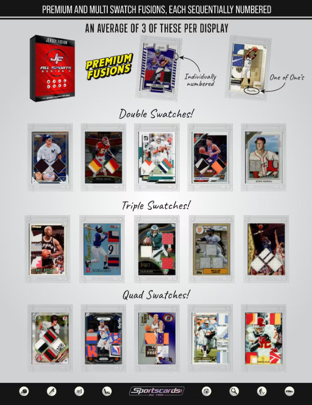 2025 Jersey Fusion All Sports Series 4 Hobby Pack JERSEY FUSION