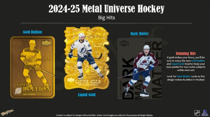 2024-25 Upper Deck Skybox Metal Universe Cartes Hockey NHL Blaster Box Upper Deck
