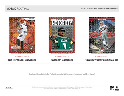 2025 Panini Mosaic Cartes Football NFL Hobby Blaster Box