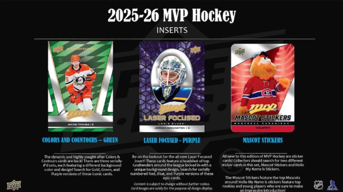 2025-26 Upper Deck MVP  Cartes Hockey NHL Hobby Box Upper Deck