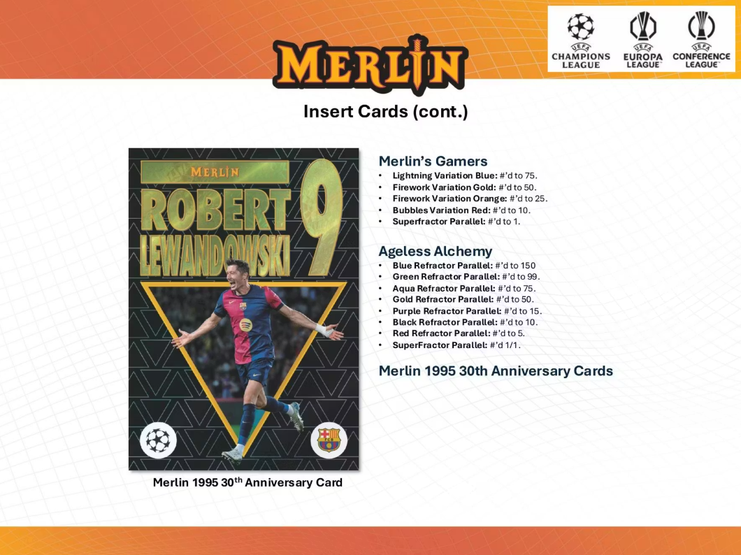 2024-25 Topps Merlin UEFA Club Competitions Cartes Foot Soccer Blaster Box