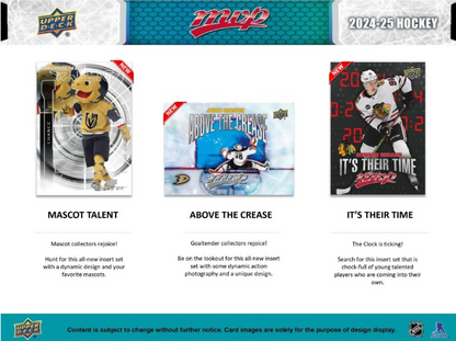 2024-25 Upper Deck MVP  Cartes Hockey NHL Blaster Box