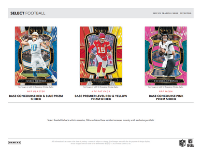 2025 Panini Select Cartes Football NFL Blaster Box