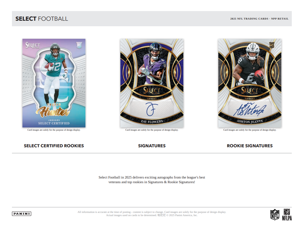 2025 Panini Select Cartes Football NFL Blaster Box