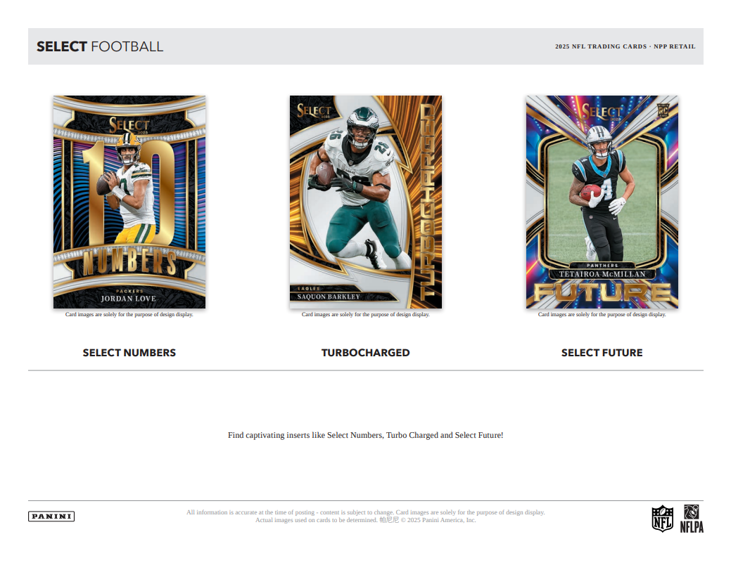2025 Panini Select Cartes Football NFL Blaster Box