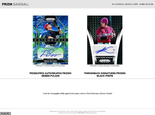 2025 Panini Prizm Cartes Baseball MLB Blaster Box Panini