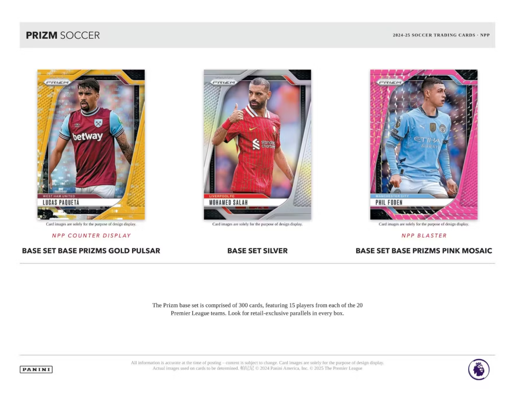 2024-25 Panini Prizm Premier League EPL Cartes Soccer Blaster Box (Pink Mosaïc Prizms) Panini