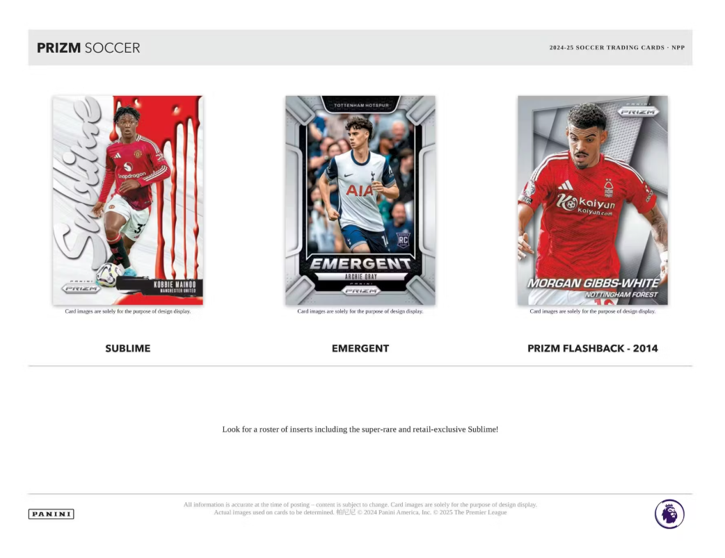 2024-25 Panini Prizm Premier League EPL Cartes Soccer Blaster Box (Pink Mosaïc Prizms) Panini