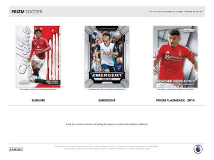 2024-25 Panini PRIZM Premier League EPL Cartes Soccer Hobby Blaster Box Panini