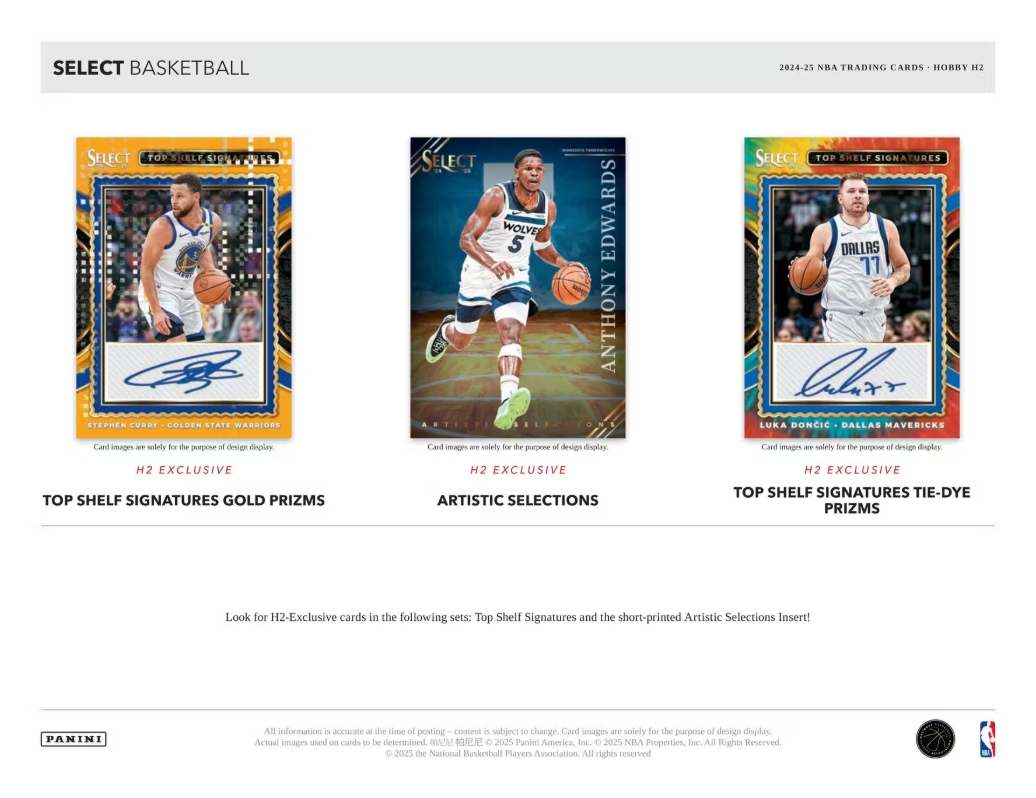 2024-25 Panini Select Cartes Basketball NBA Hobby H2 Box