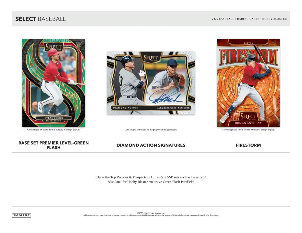 2025 Panini Select Cartes Baseball MLB Hobby Blaster Box