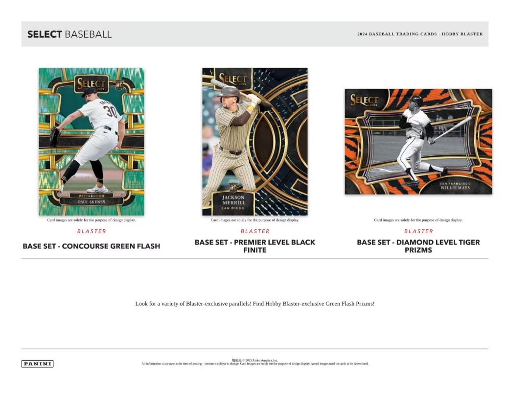 2024 Panini Select Cartes Baseball MLB Hobby Blaster Box Panini