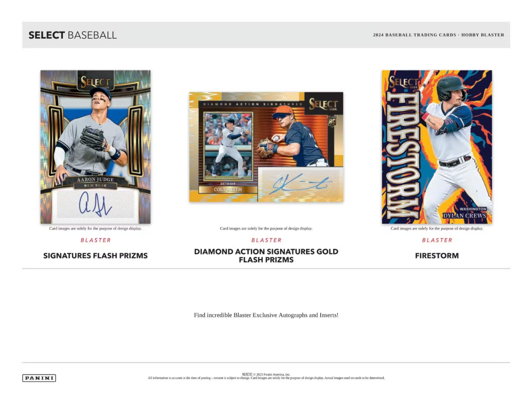 2024 Panini Select Cartes Baseball MLB Hobby Blaster Box Panini