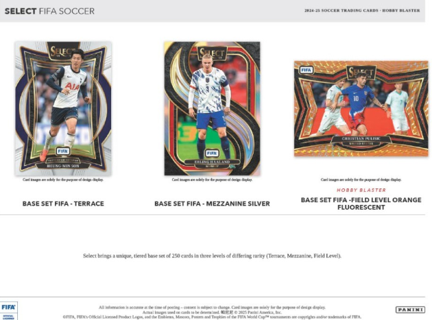 2024-25 Panini Select FIFA Cartes Soccer Hobby Blaster Box Panini