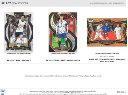 2024-25 Panini Select FIFA Cartes Soccer Hobby Blaster Box Panini