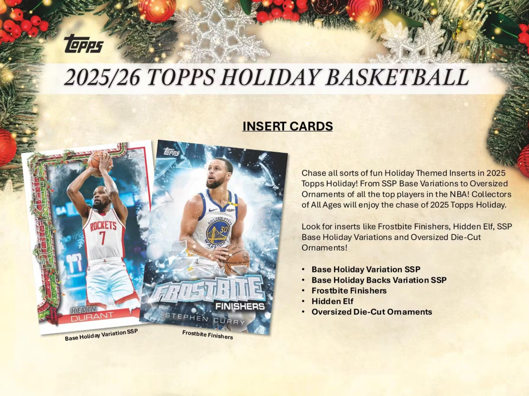 2025-26 Topps  Holiday Cartes Basketball NBA Méga Box ** PRECOMMANDE ** Topps