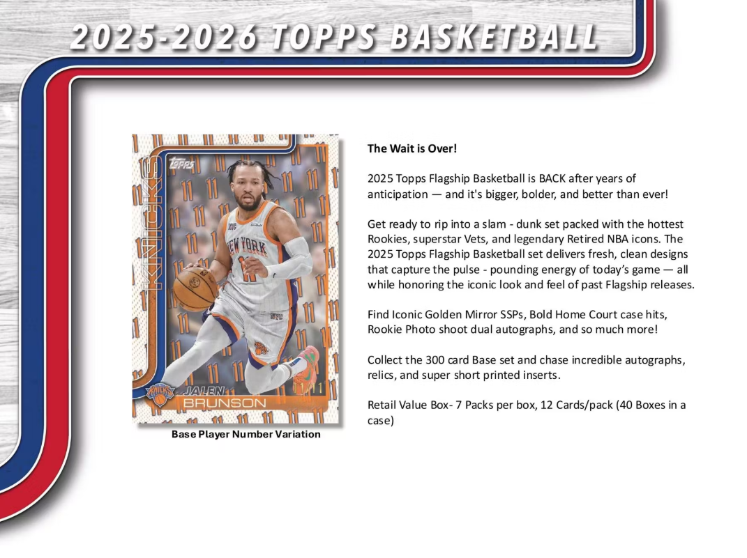 2025-26 Topps Cartes Basketball NBA Blaster Box ** PRECOMMANDE ** Topps