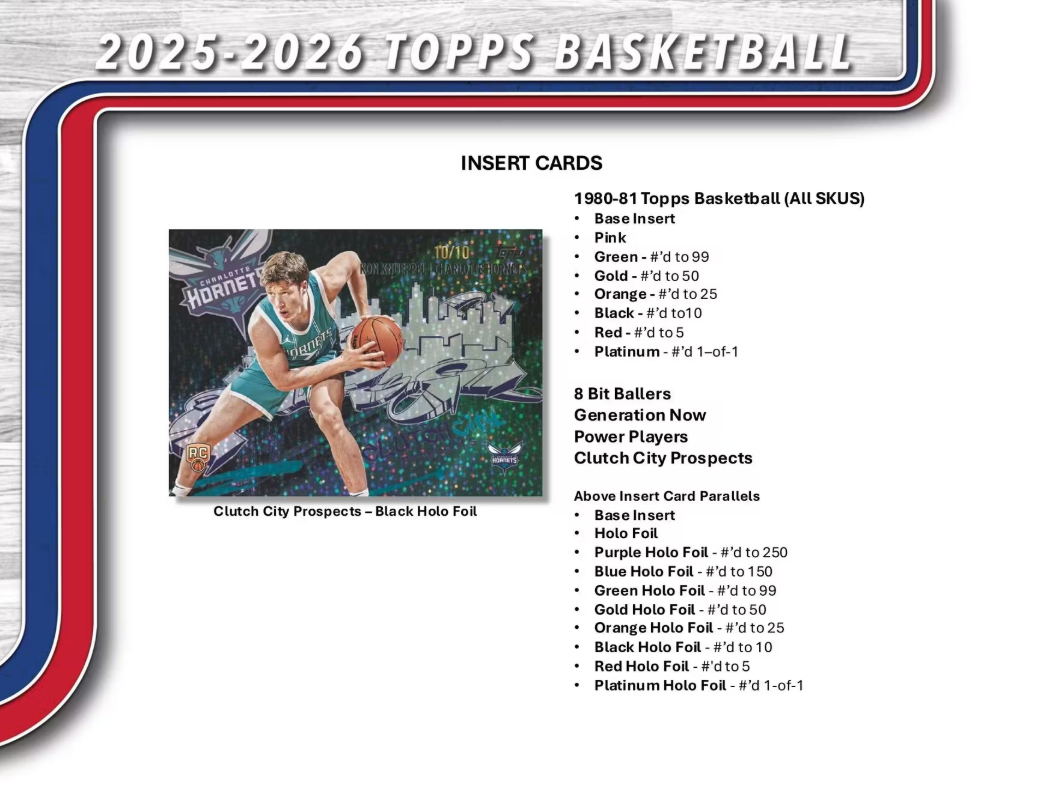 2025-26 Topps Cartes Basketball NBA Blaster Box ** PRECOMMANDE ** Topps