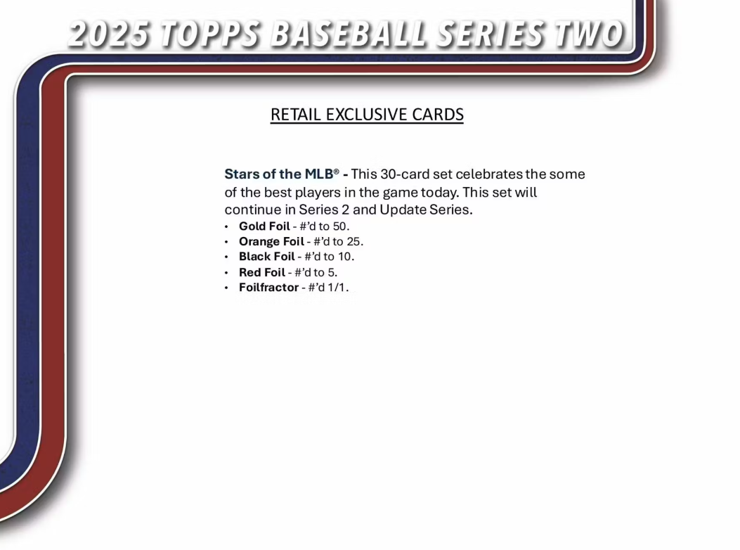 2025 Topps Series 2 Cartes Baseball MLB Blaster Box